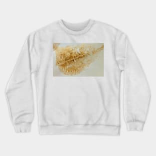 Skeleton Leaf Print in Gold Crewneck Sweatshirt